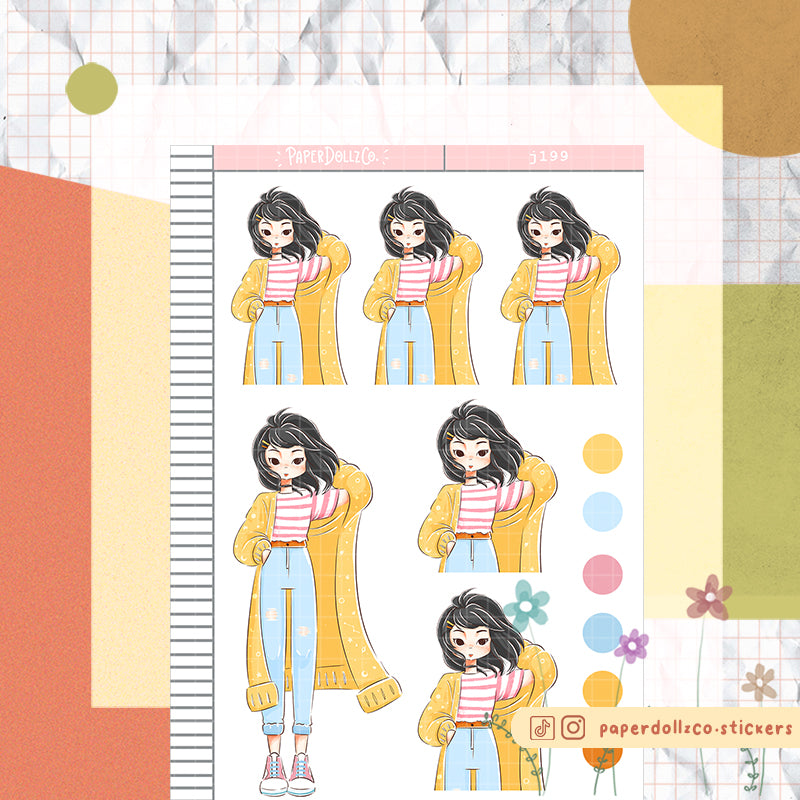 Golden Fall Planner Sticker | J199