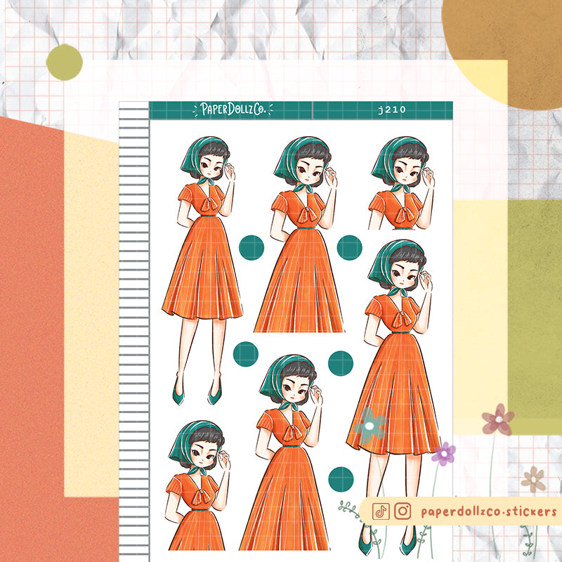 60s Homey Planner Sticker | J210