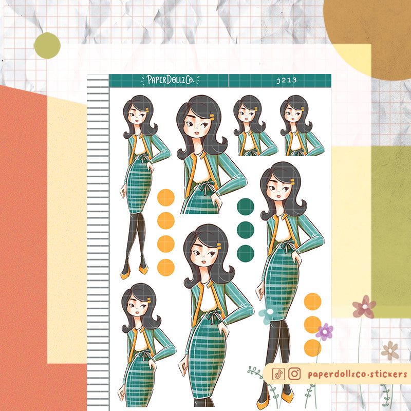 60s Office Planner Sticker | J213