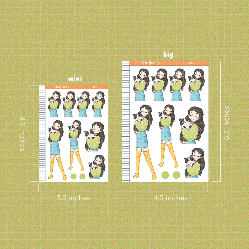 Tuxedo Cat Autumn Purrfection Paperdollzco Planner Stickers | J327