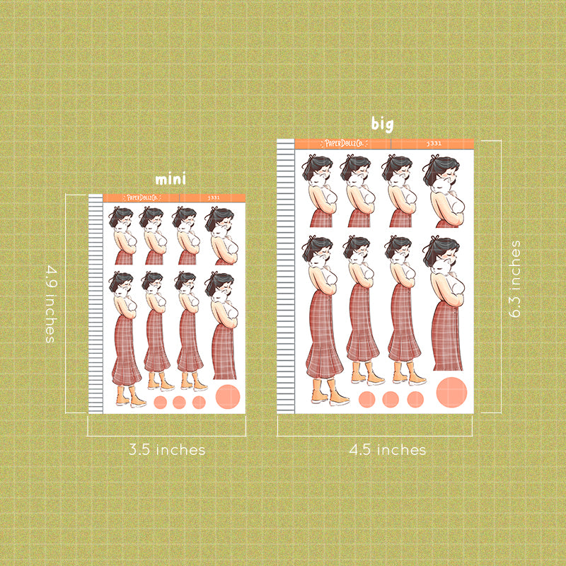 White Cat Autumn Purrfection Paperdollzco Planner Stickers | J331