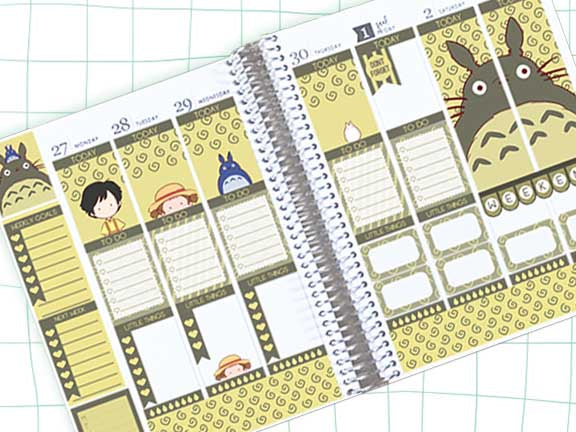 Cute Totoro Vertical Weekly Kit