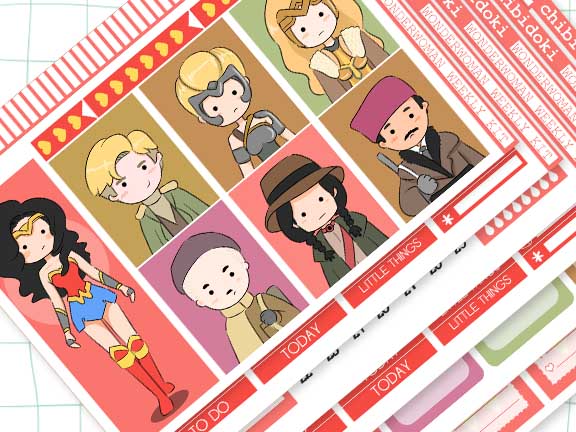 Cute Wonderwoman Vertical Weekly Kit