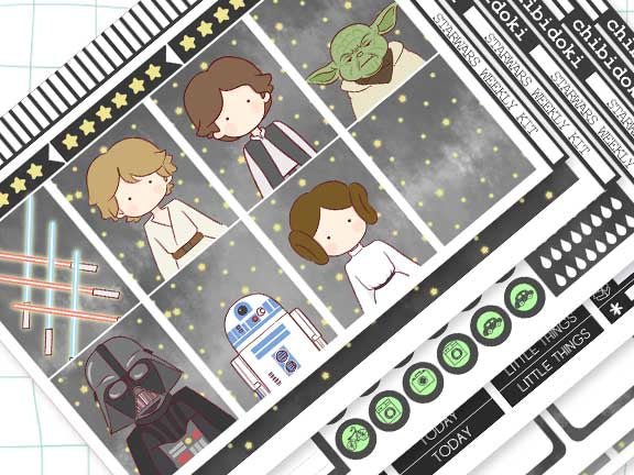 Cute Star Wars Vertical Weekly Kit