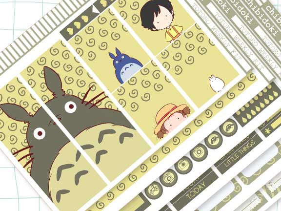 Cute Totoro Vertical Weekly Kit