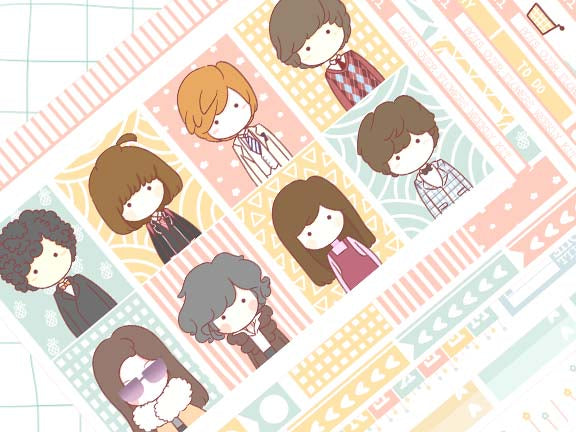 Cute Boys Over Flowers KDrama Vertical Weekly Kit