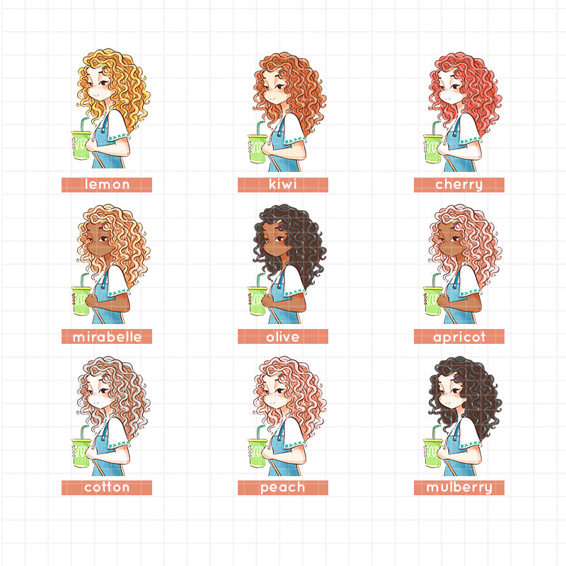 Sun-drenched Summer Princess Collections Paperdollzco Planner Stickers | C258