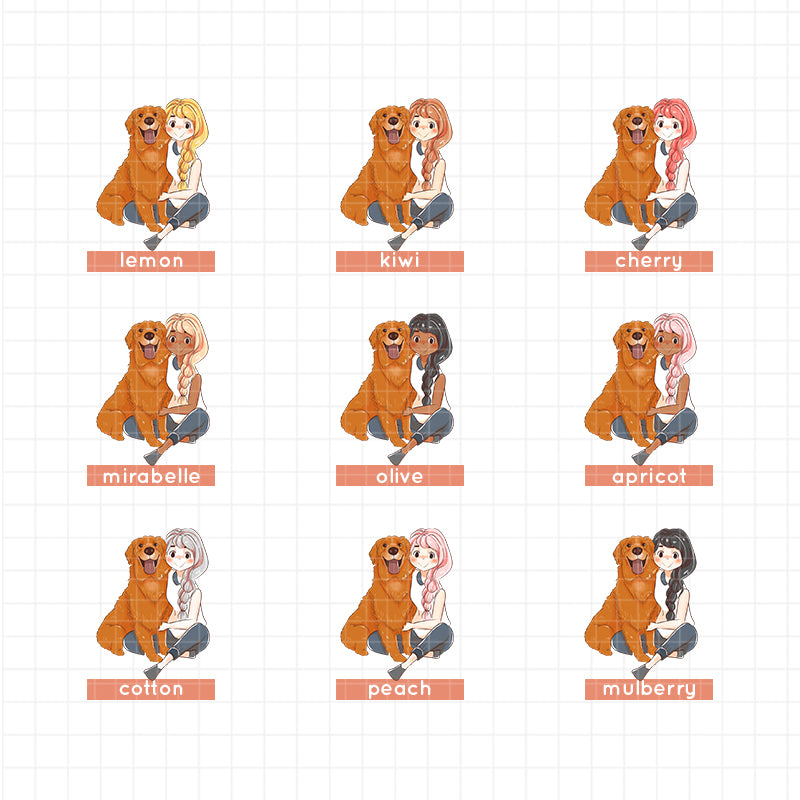 Golden Retriever Fur In Love Collections Paperdollzco Planner Stickers | C266