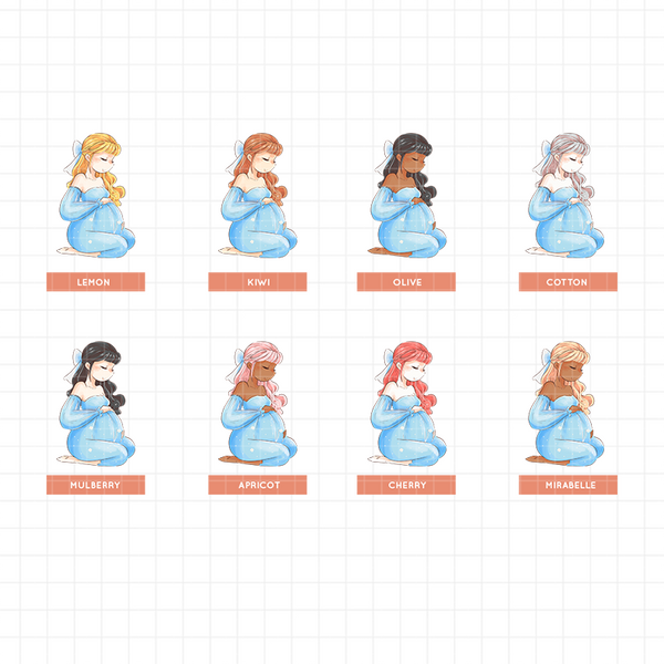 Pregnancy PaperDollzCo Planner Stickers | J275
