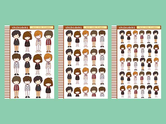 Cute Boys Over Flowers KDrama Planner Stickers - ss001