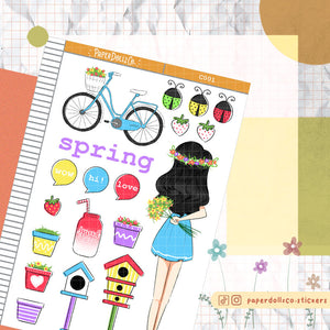 PaperDollzCo Spring Planner Sticker | C001a