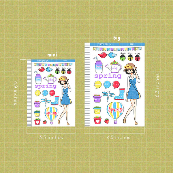 PaperDollzCo Spring Planner Sticker | C001b