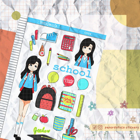 PaperDollzCo School Planner Sticker | C004