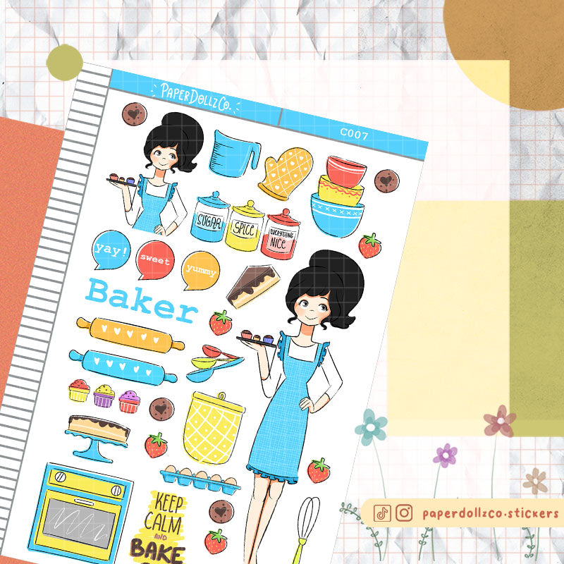 Baker Collection PaperDollzCo Planner Sticker | C007