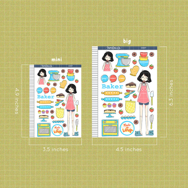 PaperDollzCo Baker Planner Sticker | C007b