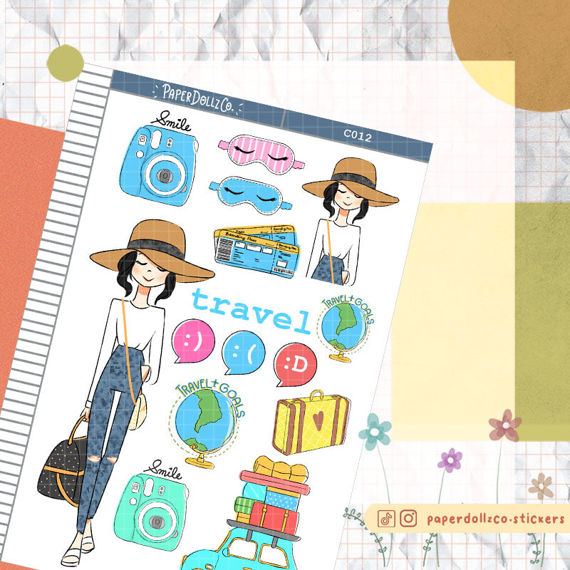 Travel Collections PaperDollzCo Planner Sticker | C012