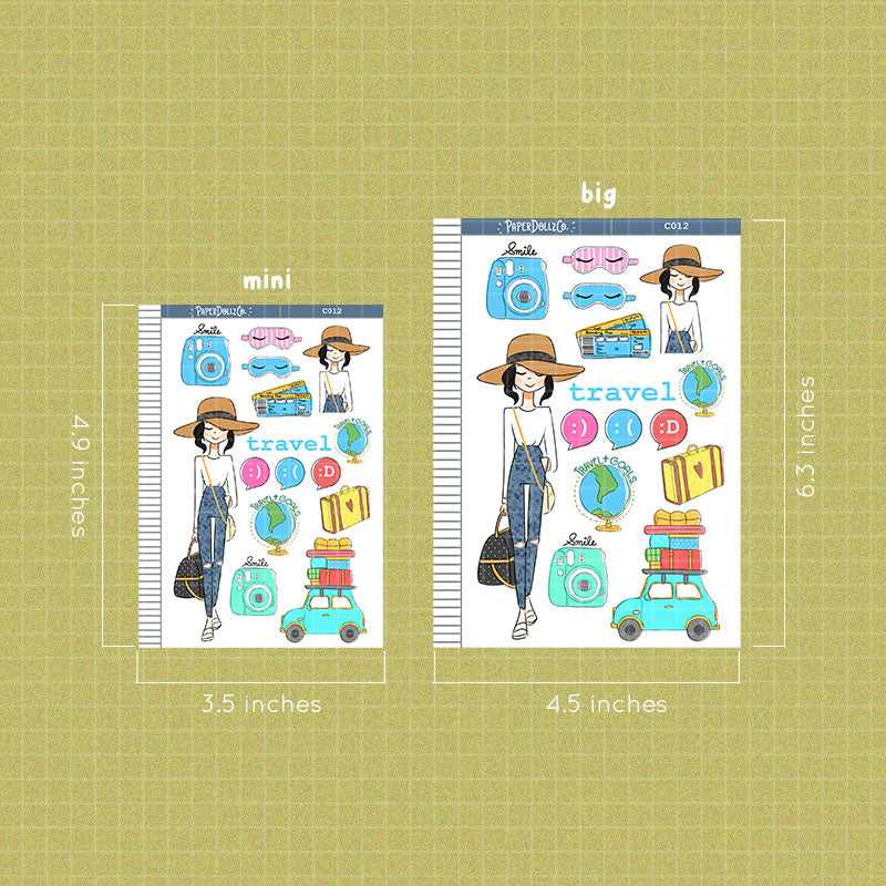 Travel Collections PaperDollzCo Planner Sticker | C012