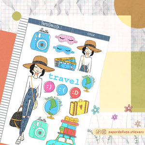 PaperDollzCo Travel Planner Sticker | C012