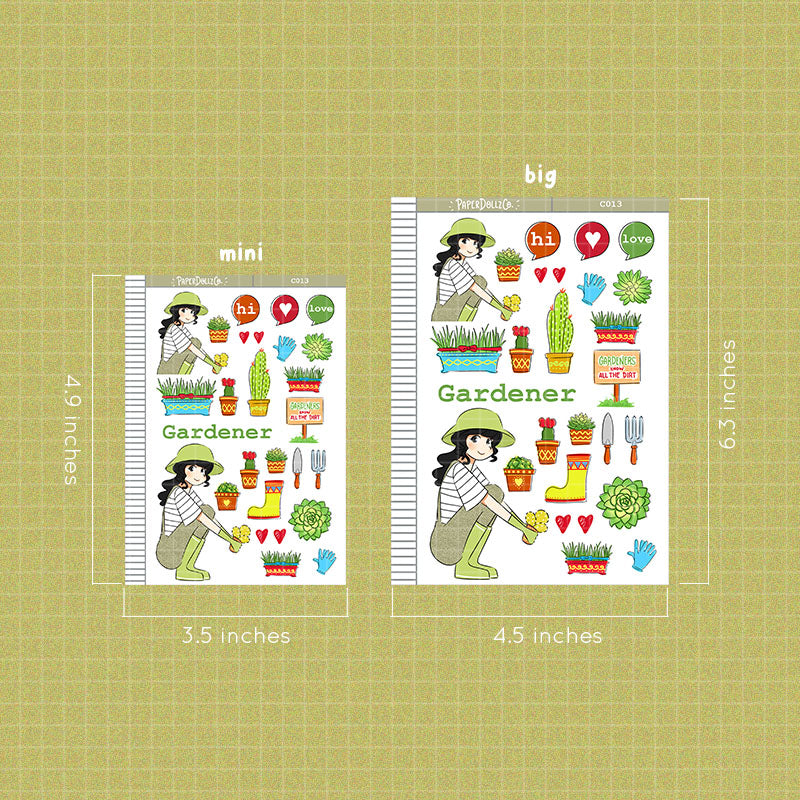 Gardening Collections PaperDollzCo Planner Sticker | C013