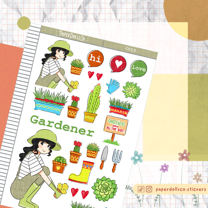 PaperDollzCo Gardening Planner Sticker | C013a