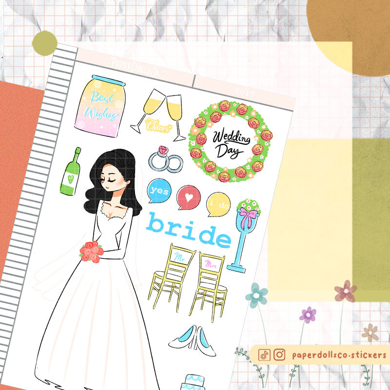 Bride Collections PaperDollzCo Planner Sticker | C017