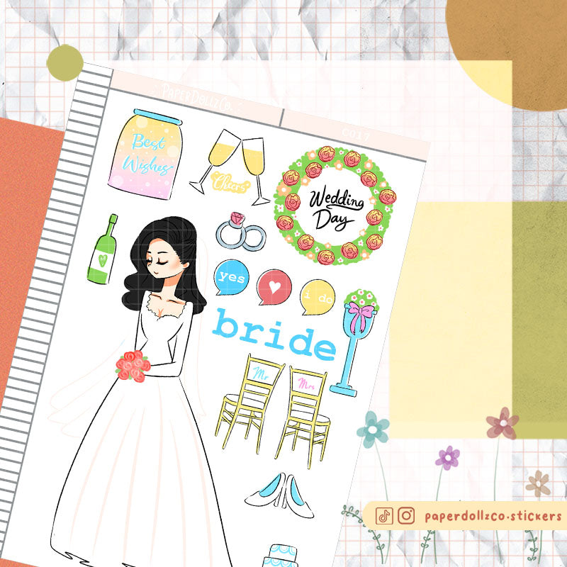 PaperDollzCo Bride Planner Sticker | C017a