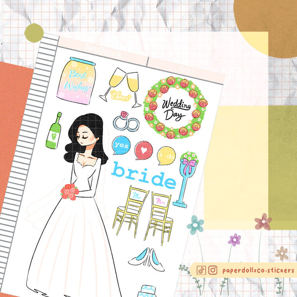 PaperDollzCo Bride Planner Sticker | C017a
