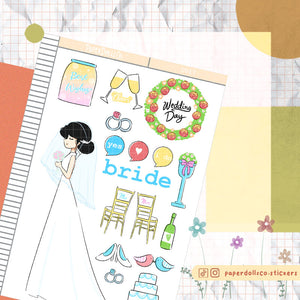 PaperDollzCo Bride Planner Sticker | C017b