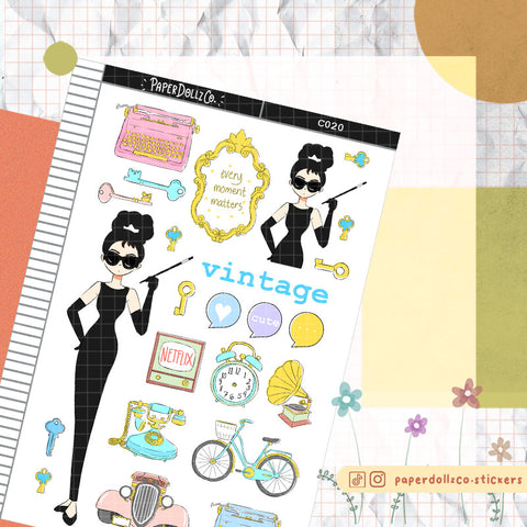 Vintage Collections PaperDollzCo Planner Sticker | C020