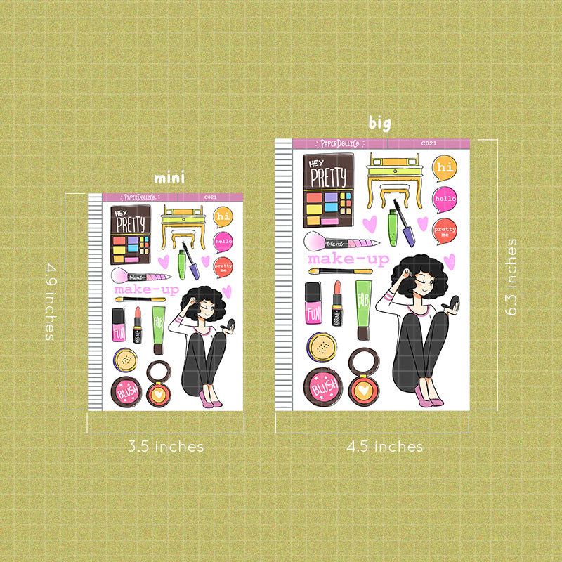 Make Up Collections PaperDollzCo Planner Sticker | C021