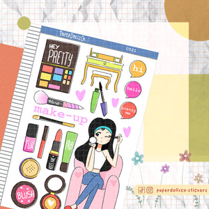 PaperDollzCo Make Up Planner Sticker | C021b