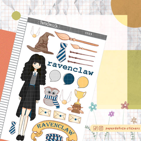 PaperDollzCo Ravenclaw Planner Sticker | C023