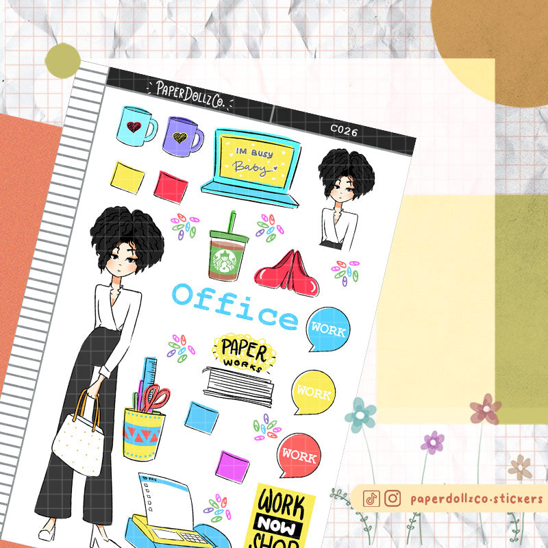 Office Collections PaperDollzCo Planner Sticker | C026