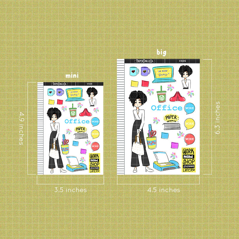 Office Collections PaperDollzCo Planner Sticker | C026