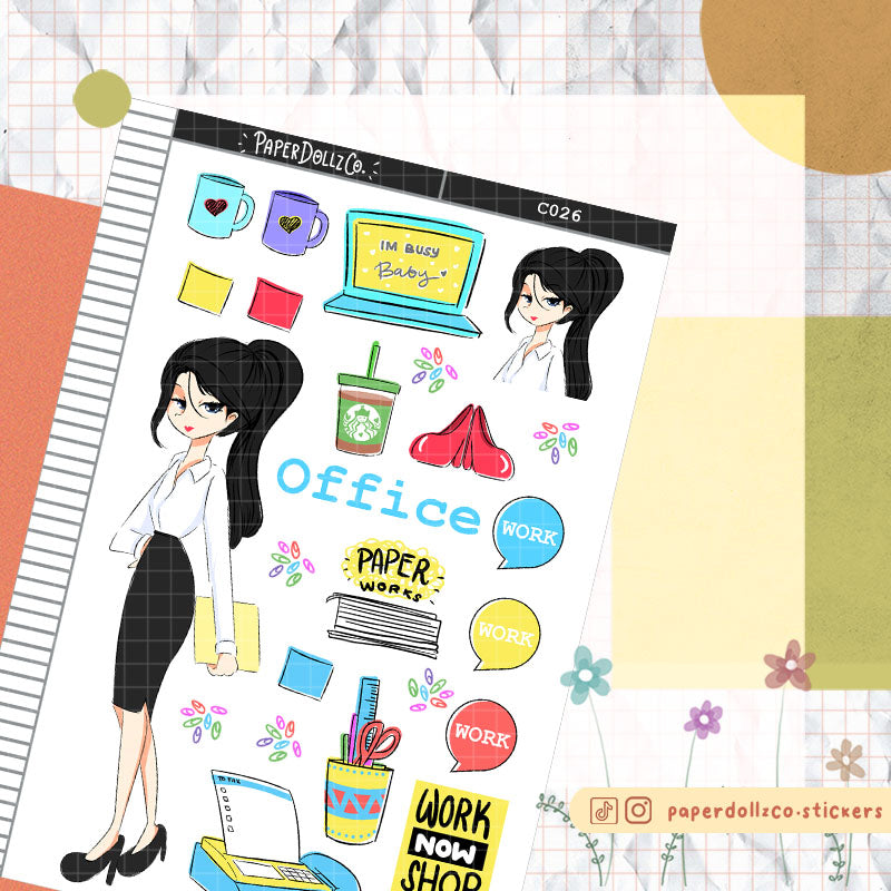 PaperDollzCo Office Planner Sticker | C026b