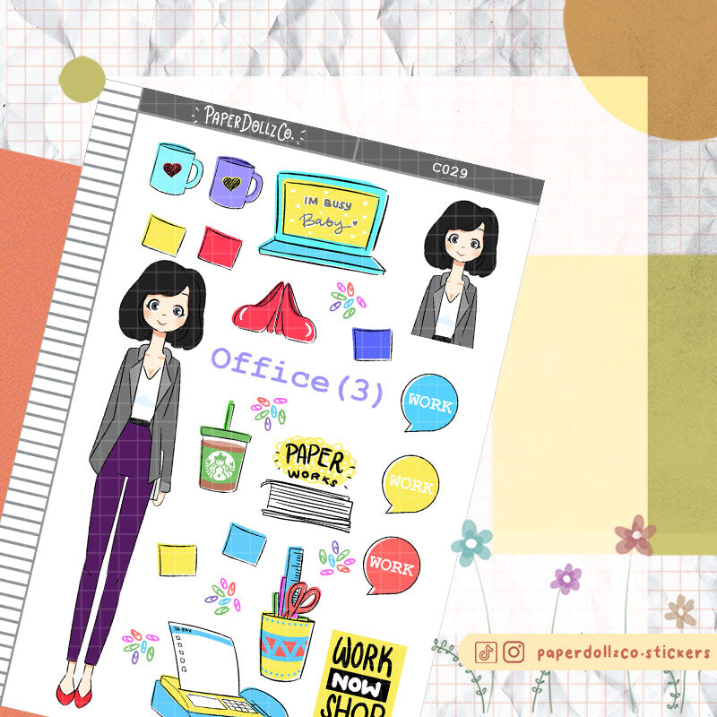 Office Collections PaperDollzCo Planner Sticker | C029