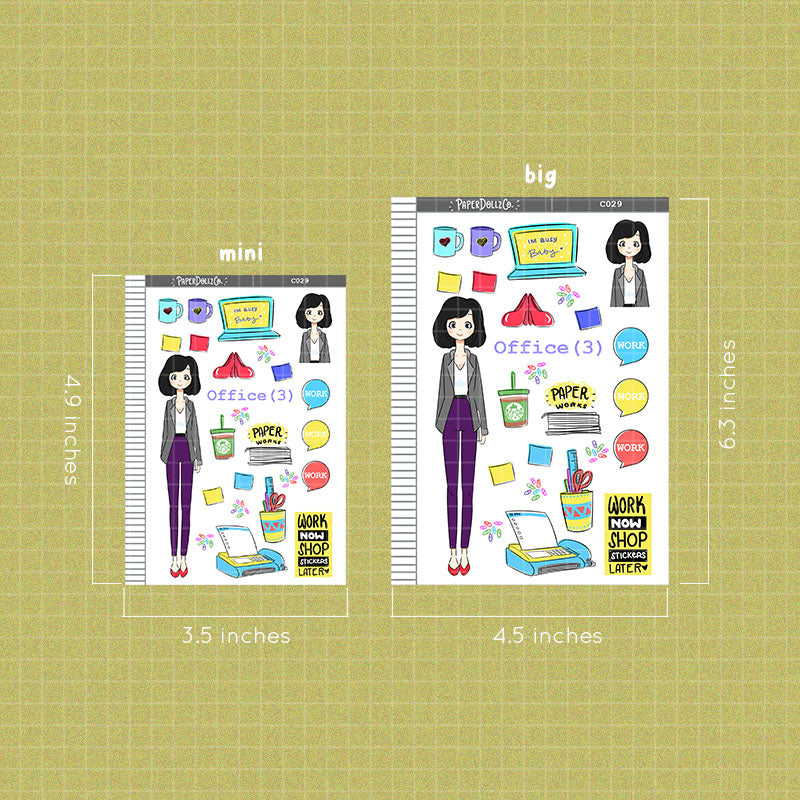 Office Collections PaperDollzCo Planner Sticker | C029