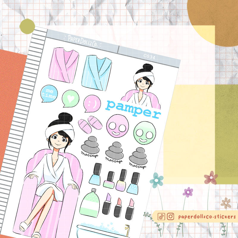 Pamper Collections PaperDollzCo Planner Sticker | C034