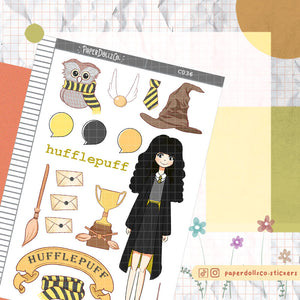 PaperDollzCo Hufflepuff Planner Sticker | C036