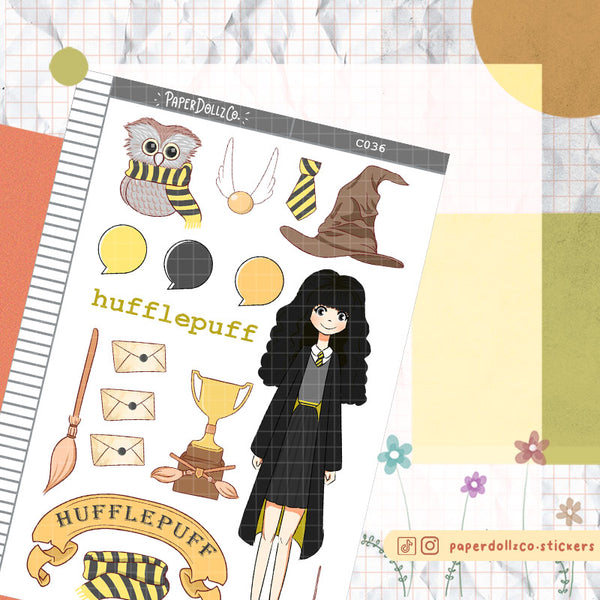 PaperDollzCo Hufflepuff Planner Sticker | C036