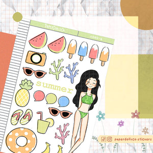 PaperDollzCo Summer Planner Sticker | C040a