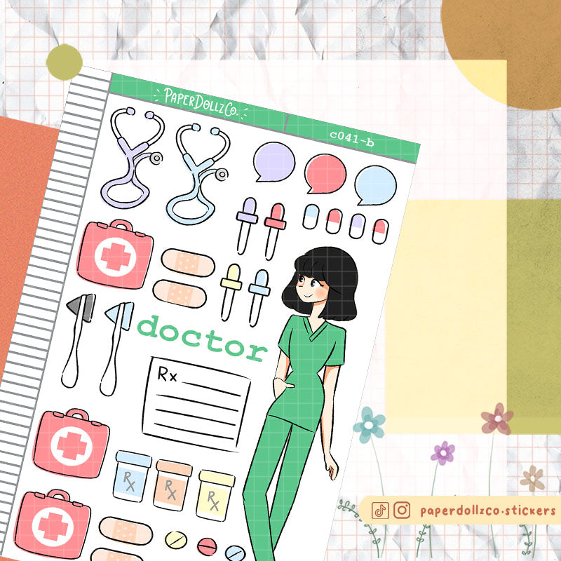 PaperDollzCo Doctor Planner Sticker | C041b