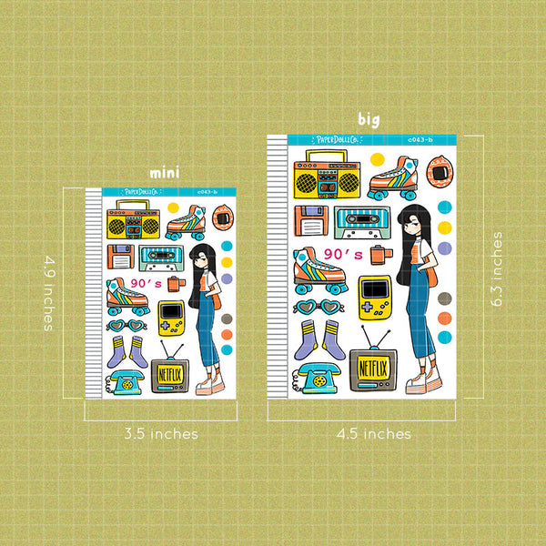 PaperDollzCo 90's Planner Sticker | C043b