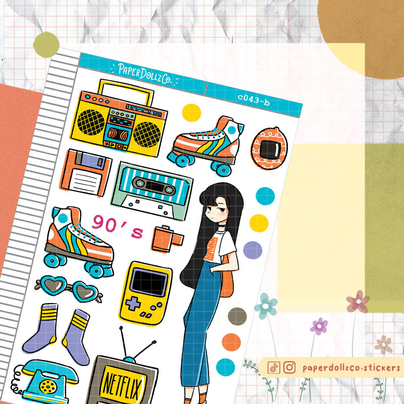 PaperDollzCo 90's Planner Sticker | C043b