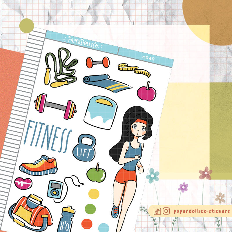 Fitness Collections PaperDollzCo Planner Sticker | C048