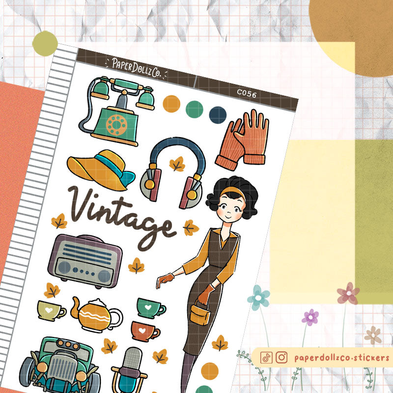 Vintage Collections PaperDollzCo Planner Sticker | C056