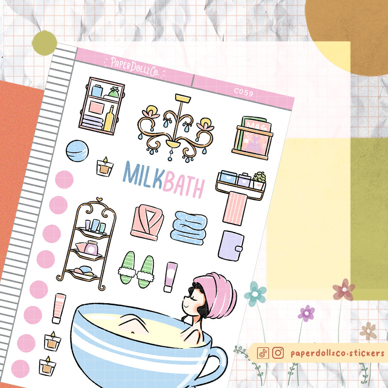 Milk Bath Collections PaperDollzCo Planner Sticker | C059