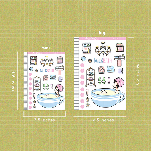PaperDollzCo Milk Bath Planner Sticker | C059
