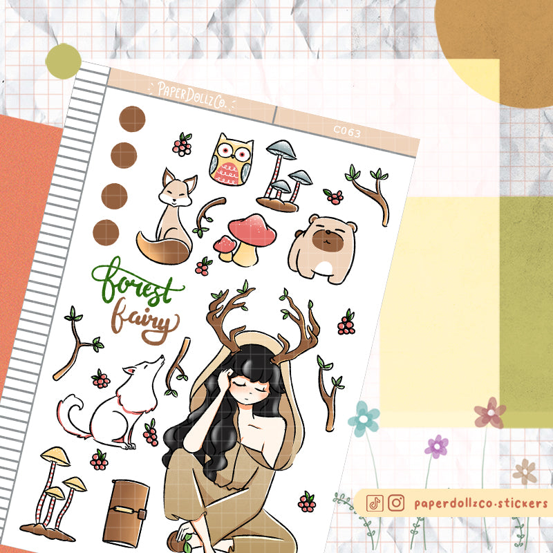 Forest Fairy Collections PaperDollzCo Planner Sticker | C063