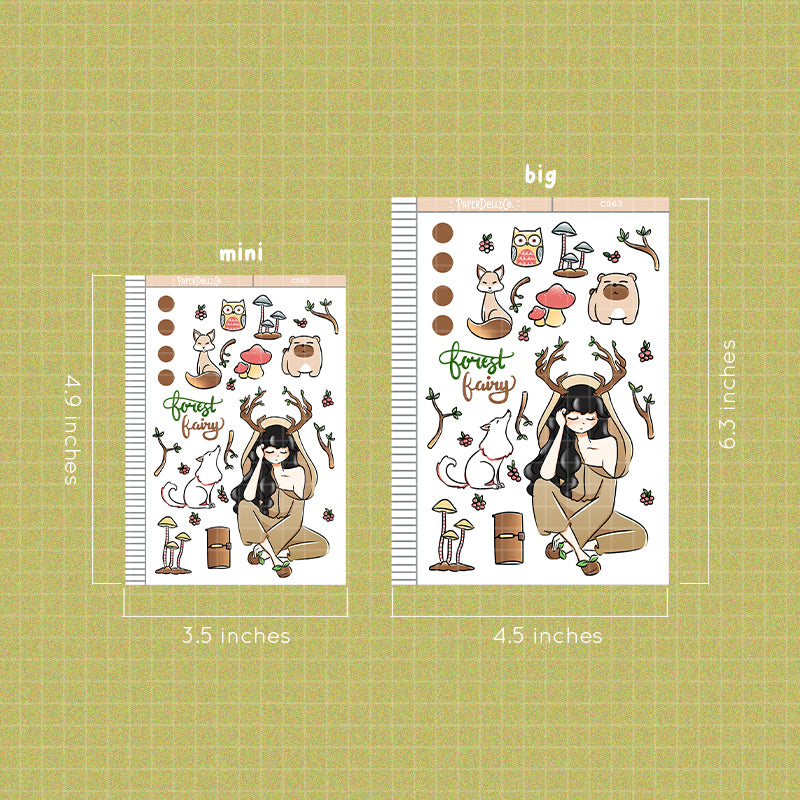 Forest Fairy Collections PaperDollzCo Planner Sticker | C063